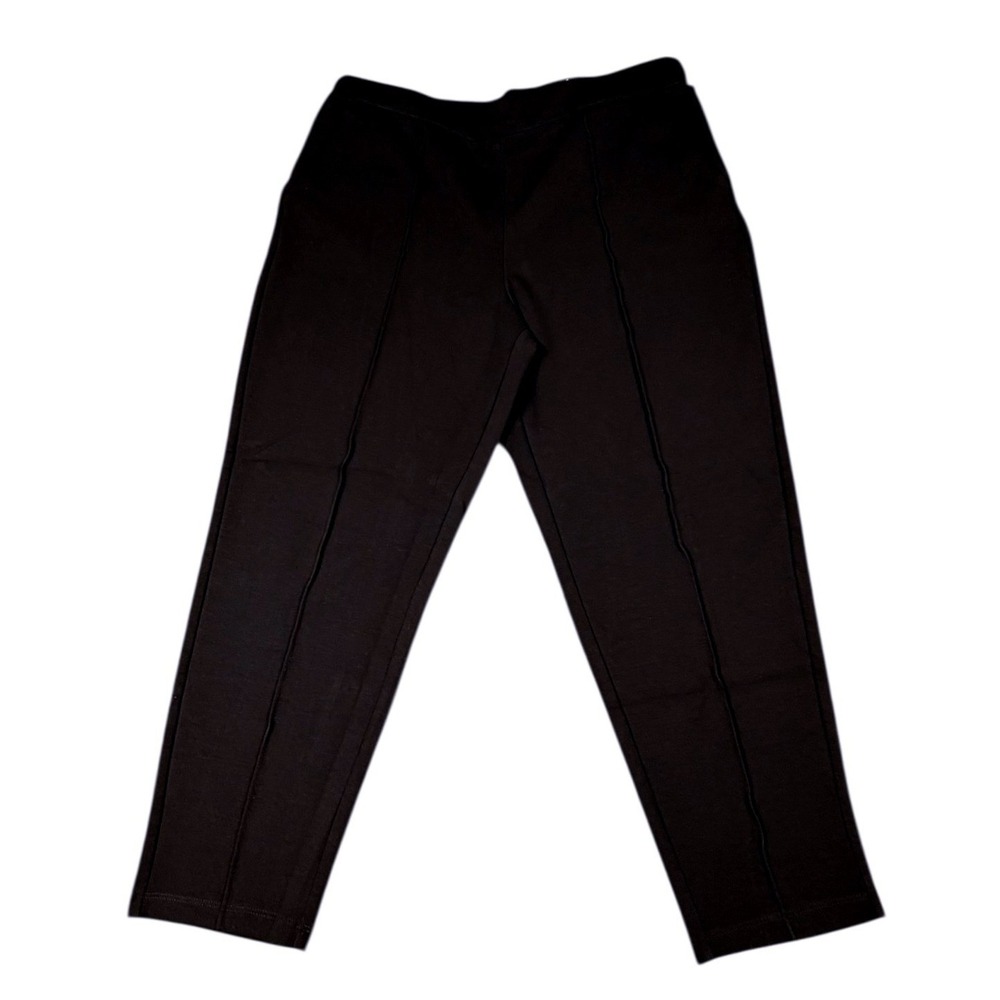 Banana Republic Black Scuba Knit Commuter Slim Pull On Pants Womens L